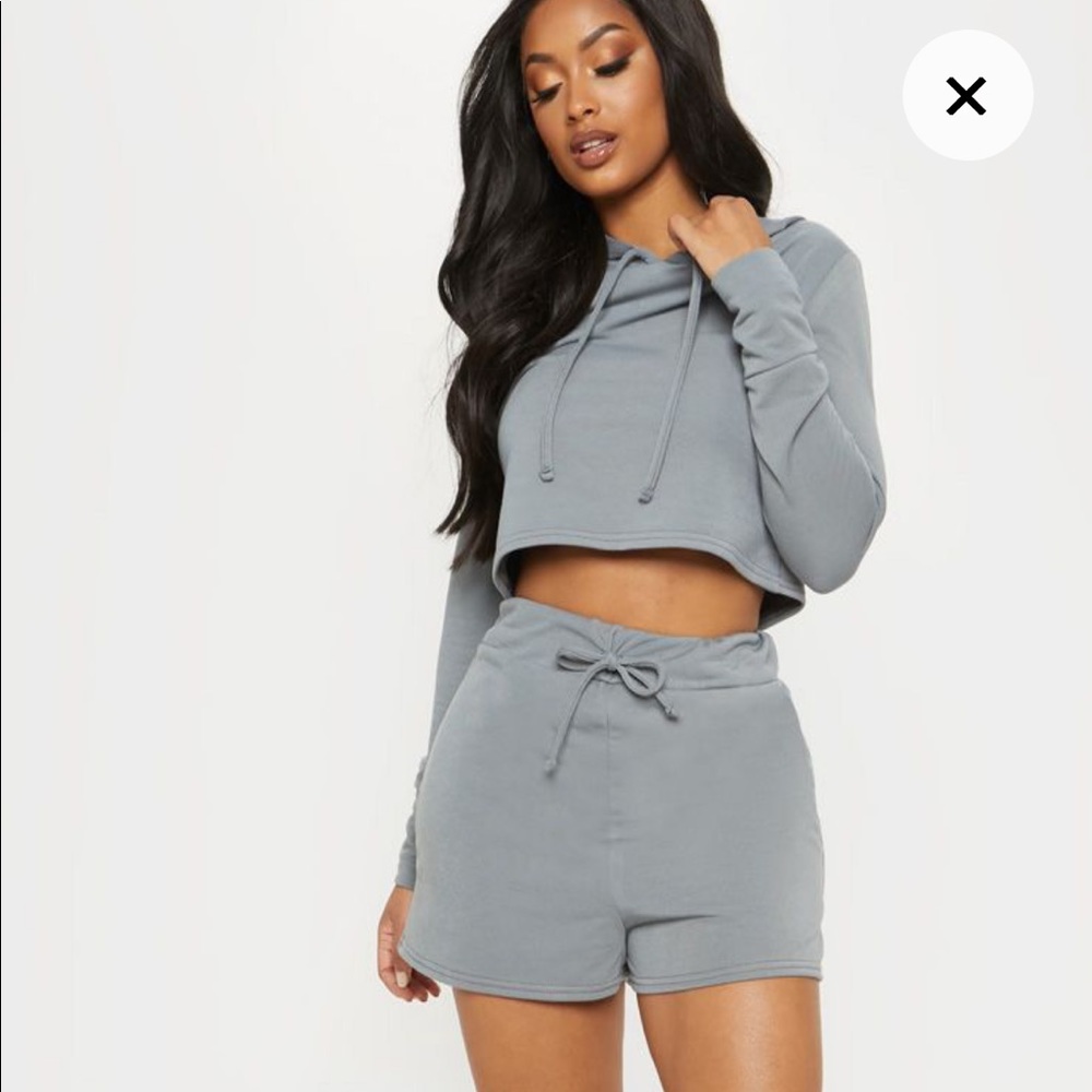 Shape Grey Marl Sweat Drawstring Shorts